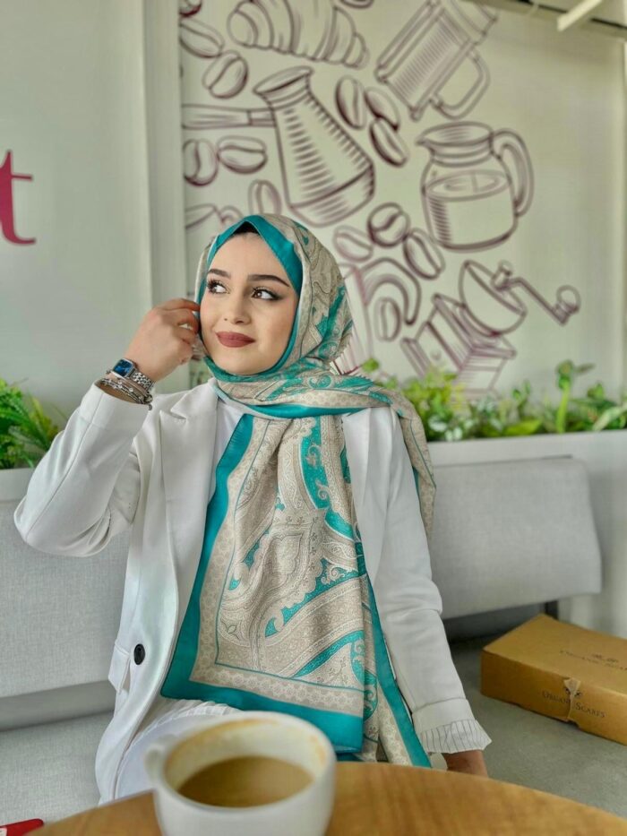 Etro Pamuk İpek Şal -987654 Zümrüt gold