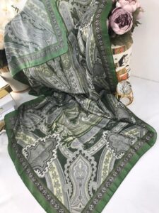Etro Pamuk İpek Şal -987654  Yeşil