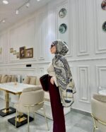 İTHAL ETRO DESEN NEW VUAL İPEK ŞAL 44344 - Lacivert