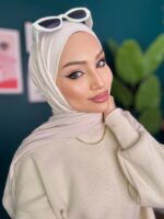 Organic Scarfs Tesettür Penye Şal Hijap Modeli - Taş
