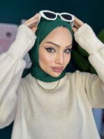 Organic Scarfs Pamuk Kraş Cazz Şal Modeli - Zümrüt