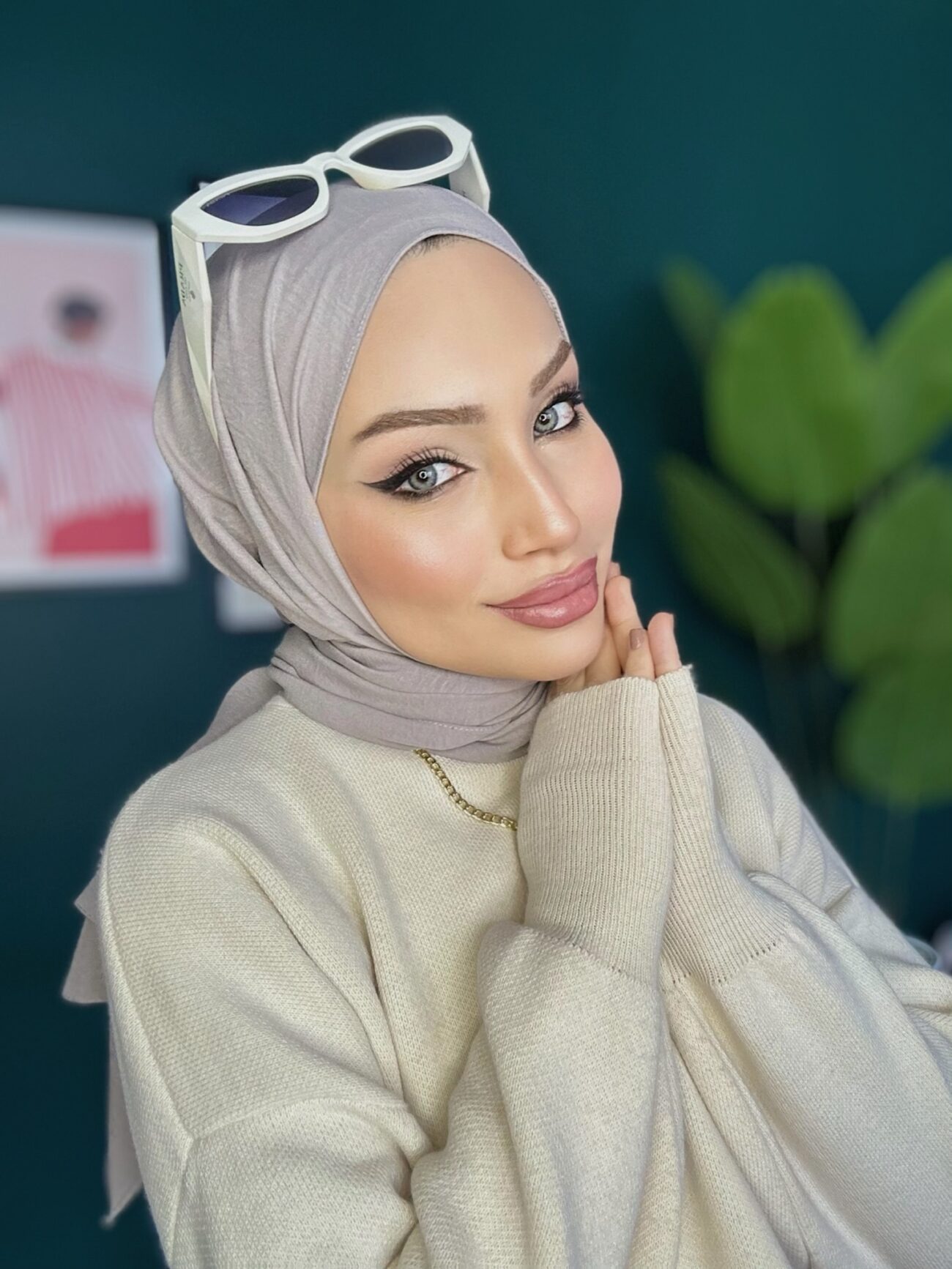 Organic Scarfs Pamuk Kraş Cazz Şal Modeli - Gri - Görsel 2