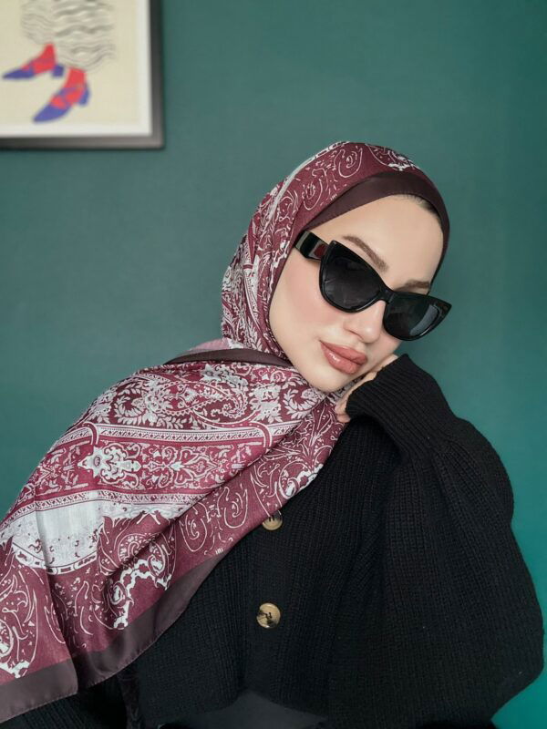 Etro Desen Pamuk İpek Şal 49733 – Bordo