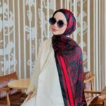 Dior Çift Taraflı İthal Vual İpel Şal 78632 - Bordo - Siyah