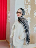 Dior Çift Taraflı İthal Vual İpel Şal 78632 - Vizon-Bej