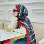 Chanel Çift Taraflı İthal Vual İpel Şal 85651 - Kırmızı-Bordo