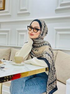 Chanel Çift Taraflı İthal Vual İpel Şal 85651 - Vizon