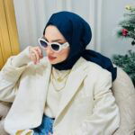 Ysl Vegan Pamuk Şal-Lacivert