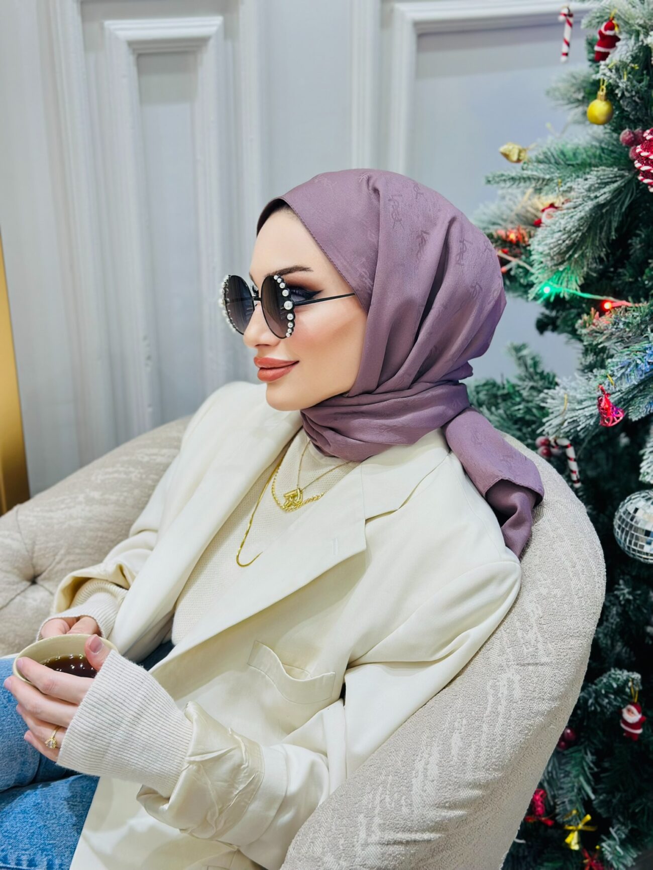 Ysl Vegan Pamuk Şal-Mocha