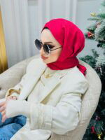 Ysl Vegan Pamuk Şal-Bordo