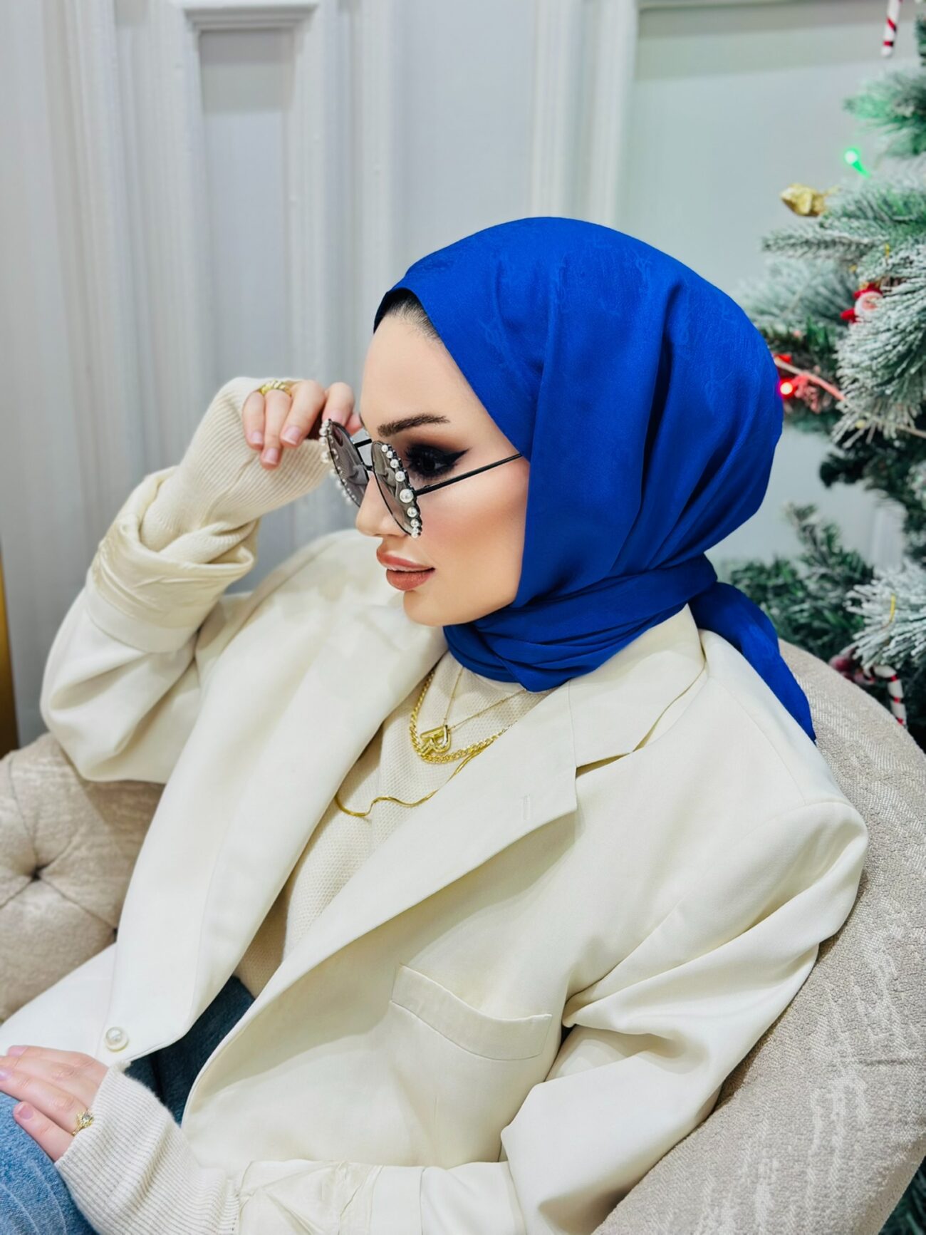 Ysl Vegan Pamuk Şal-Saks - Görsel 2