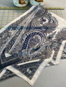 Etro Desen New Pamuk Soft Şal 23012 - Lacivert
