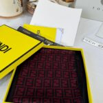 İthal Çifttaraflı Fendi İnci Vual İpek Şal-14500 -Bordo