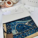 Touch İthal Etnik Desen Pamuk İpek Şal- 35440 - Bebe mavisi Vizon