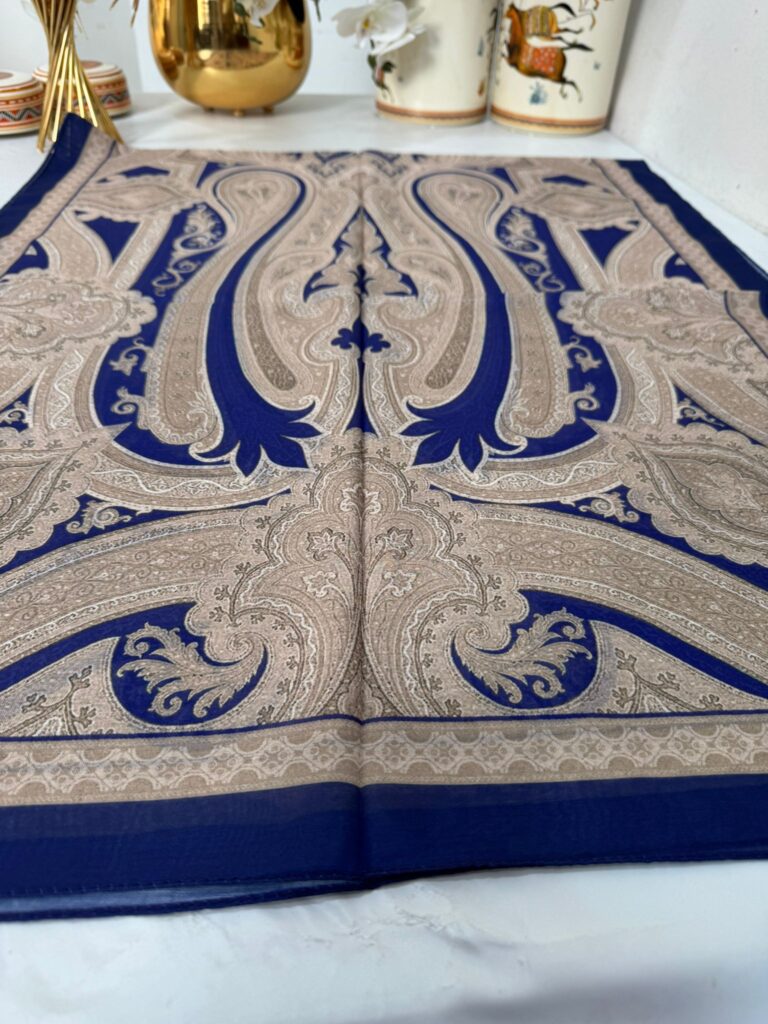 Etro Pamuk İpek Şal -987654 Morcivert