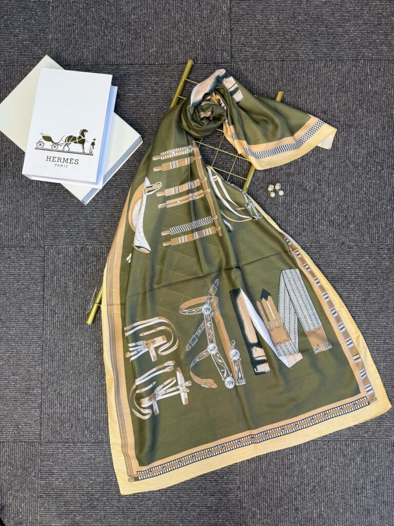 hermes pamuk soft şal - 32014 Haki