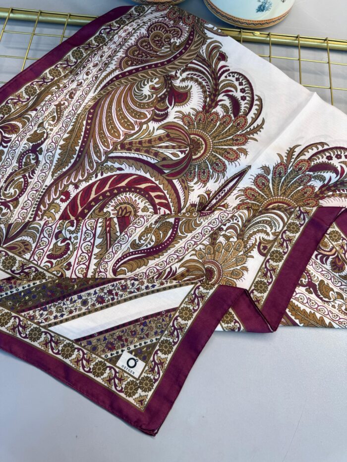 Etro Desen New Pamuk Soft Şal 23012 - Erik Çürüğü - Görsel 2