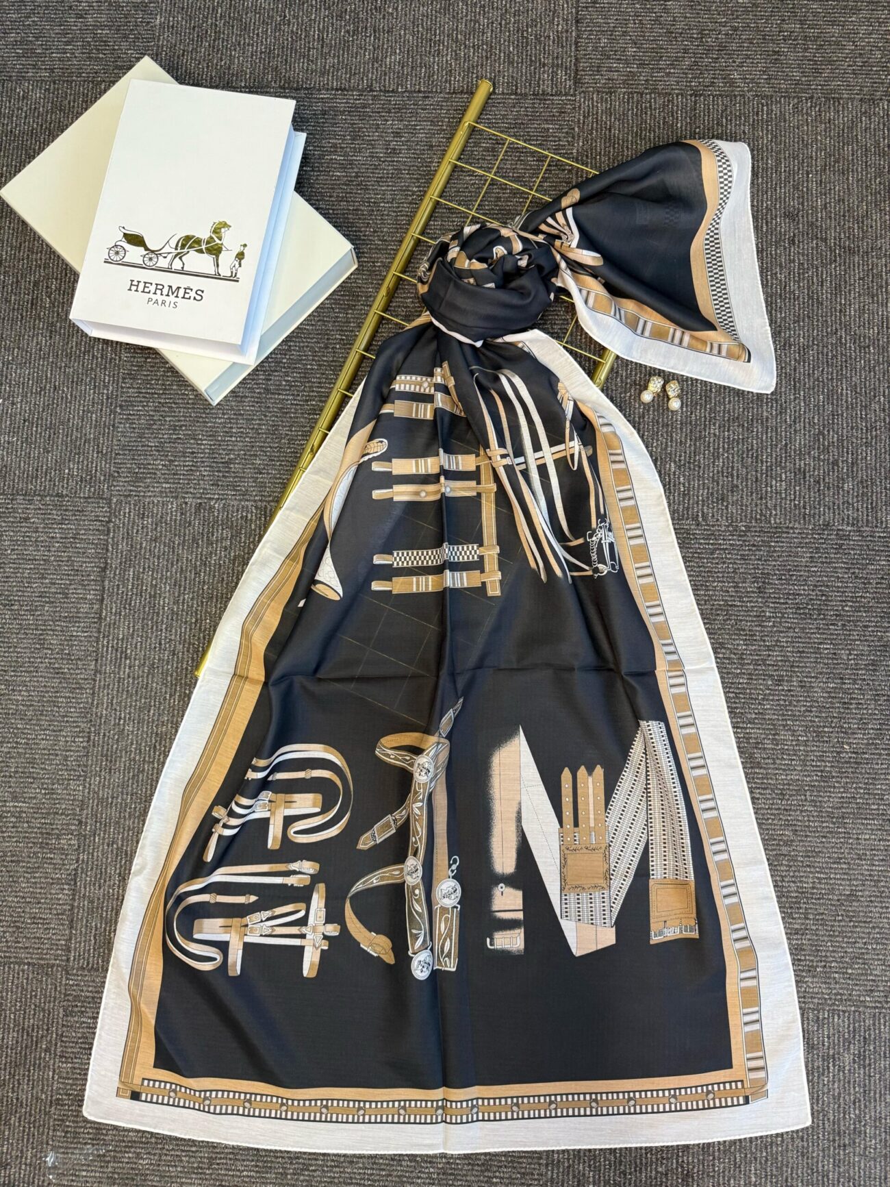 hermes pamuk soft şal - 32014 Siyah