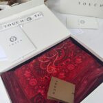Touch İthal Etnik Desen Yün İpek Şal- 35110 -  Bordo