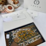 Touch İthal Etnik Desen Pamuk İpek Şal- 35440 - Kahve Ekru
