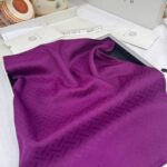 New Desen Pamuk Jakar İpek Şal - 19450 - Morcivert