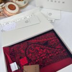 Touch İthal Etnik Desen Pamuk İpek Şal- 35440 - Bordo