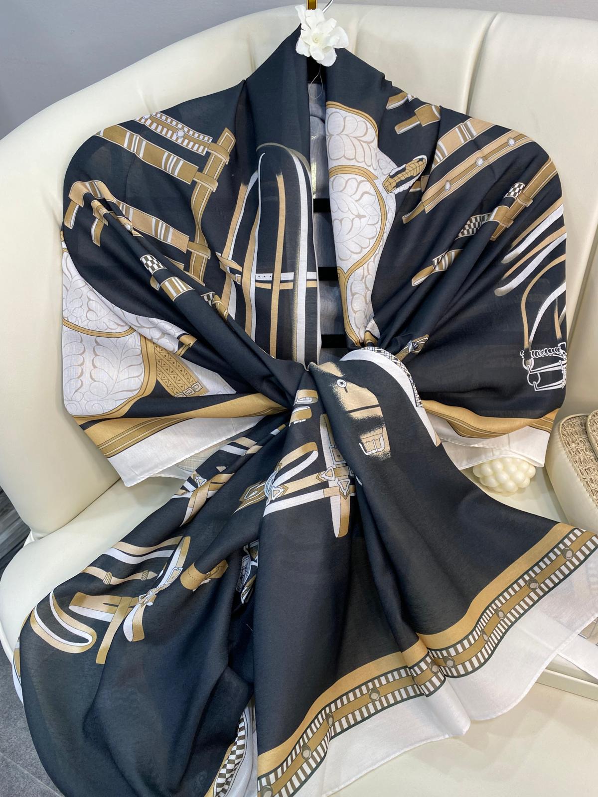 hermes pamuk soft şal - 32014 Siyah - Görsel 3