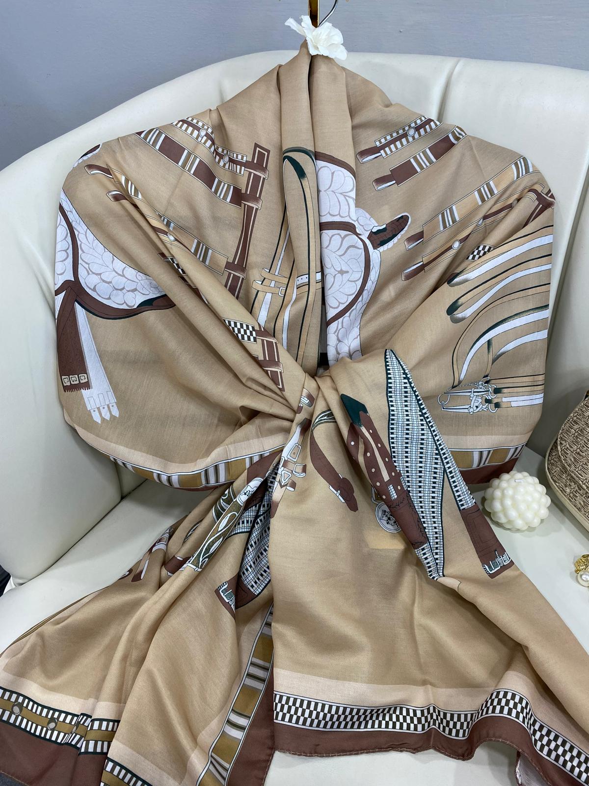 hermes pamuk soft şal - 32014 Vizon - Görsel 3