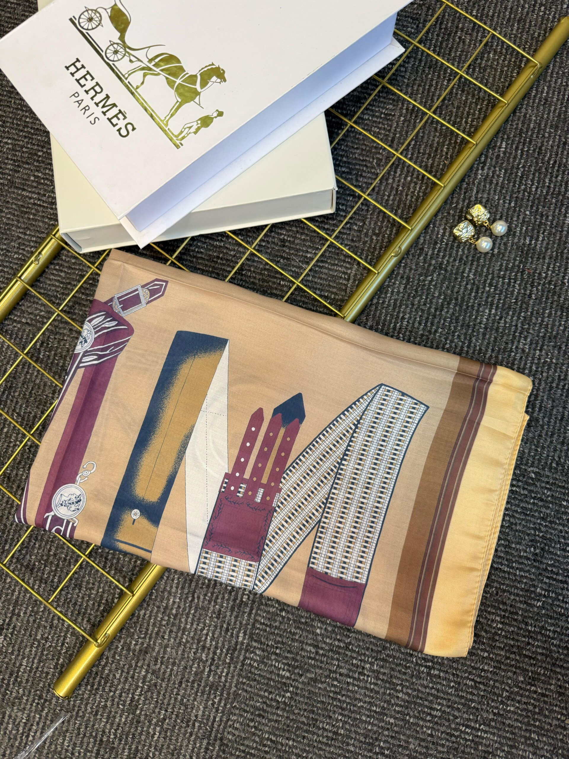 hermes pamuk soft şal - 32014 Vizon-Bej - Görsel 2