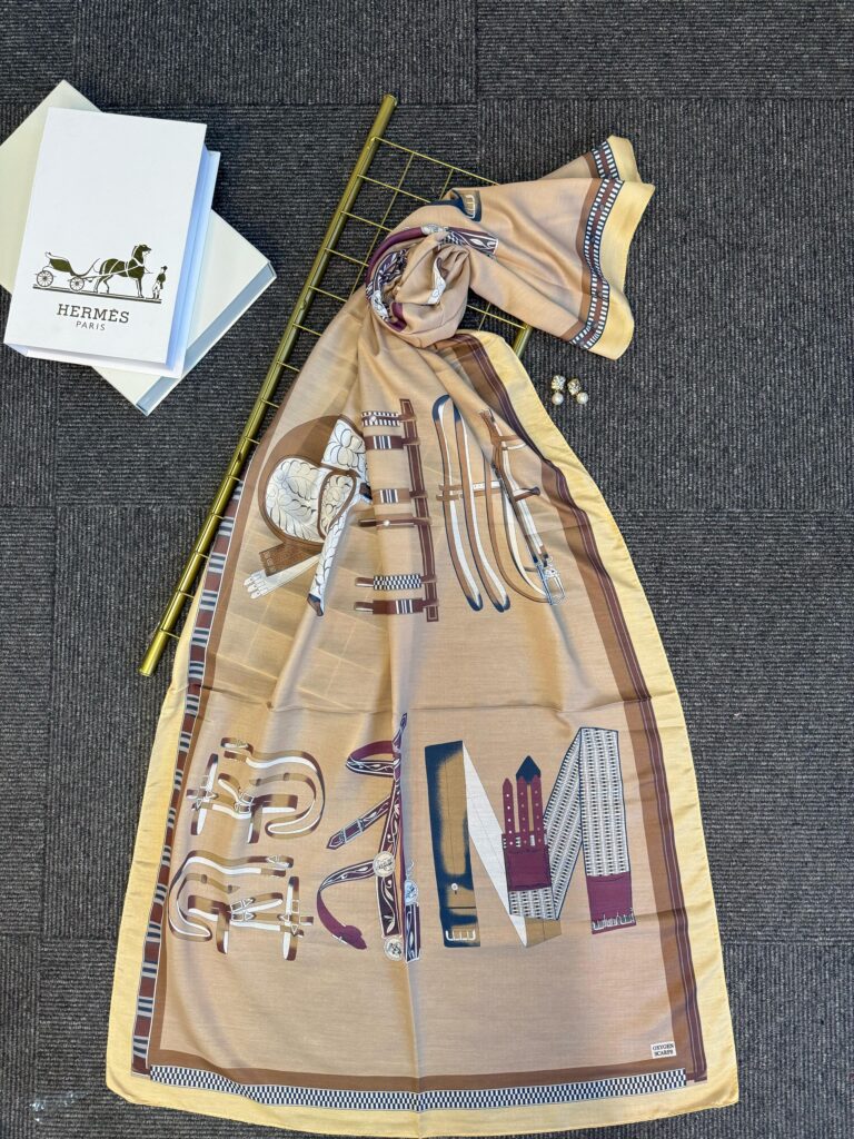 hermes pamuk soft şal - 32014 Vizon-Bej