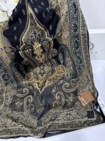 Touch İthal Etnik Desen Yün İpek Şal- 34880 - Kahve Gold