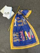 hermes pamuk soft şal - 32014 Lacivert-Altın