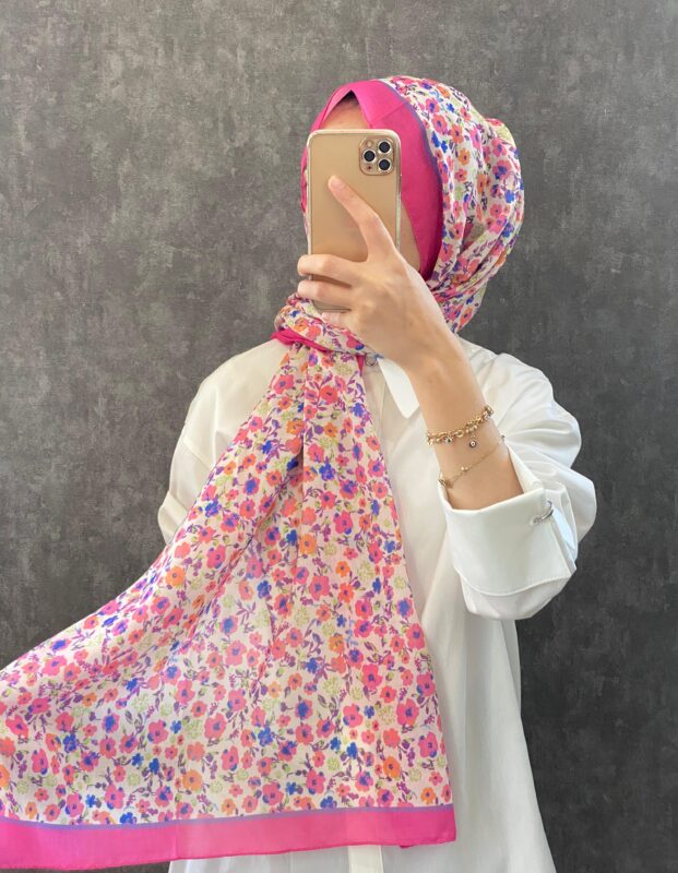 Çiçek Deen Pamuk Soft Şal 424434 – Fuşya