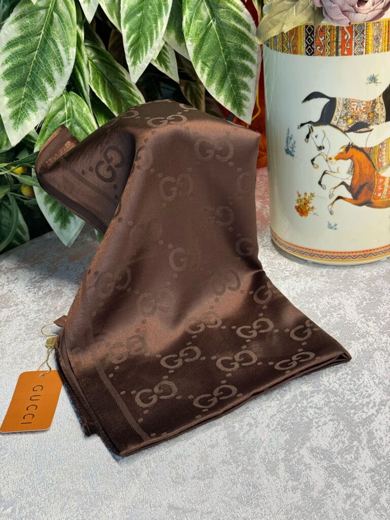 İthal G Pamuk Yün İpek Şal 49102 - Koyu Kahve