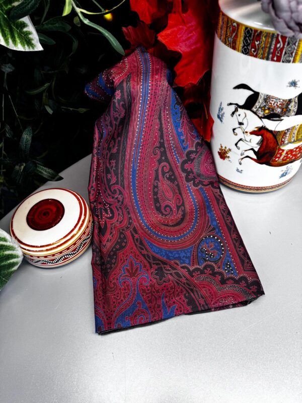 Yeni Etnik Pamuk Soft Şal 65301 – 65301 Lacivert-Bordo