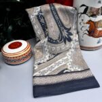 Yeni Etnik Pamuk Soft Şal 65301 - 65301  Siyah-Bej