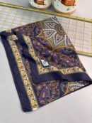 Etro Buta Desenli Pamuk Soft Şal - 377350 - Lacivert