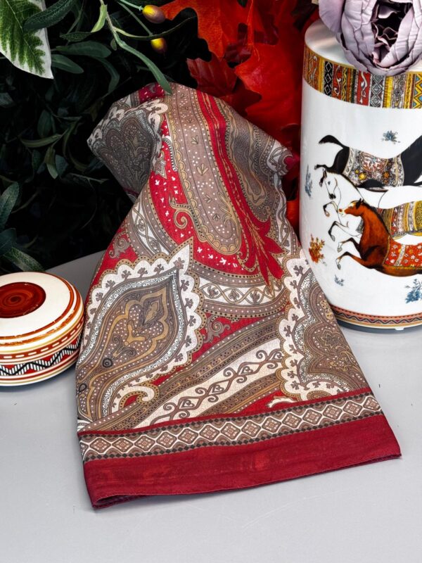 Yeni Etnik Pamuk Soft Şal 65301 – 65301 Kırmızı
