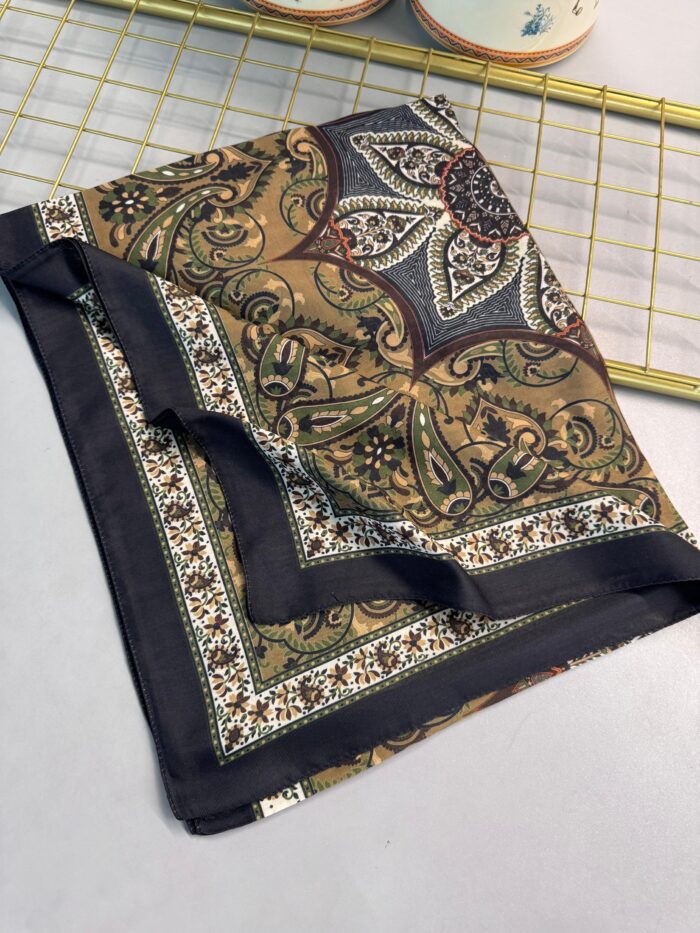 Etro Buta Desenli Pamuk Soft Şal - 377350 - Siyah Vizon - Görsel 2