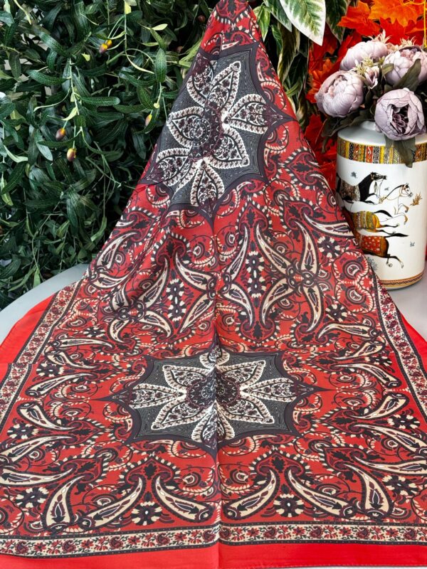 Etro Buta Desenli Pamuk Soft Şal – 377350 – Turuncu