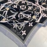Lv Kemer Desen Pamuk Soft Şal 31230 - Siyah-Füme