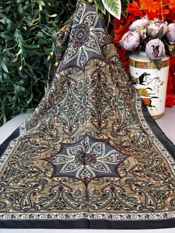 Etro Buta Desenli Pamuk Soft Şal – 377350 – Siyah Vizon