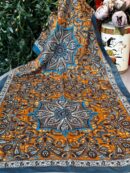 Etro Buta Desenli Pamuk Soft Şal - 377350 - Bebe mavisi Gold