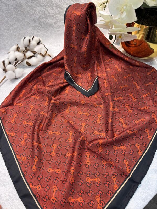 Gucci Desen Marka Eşarp – 62268 – Kiremit