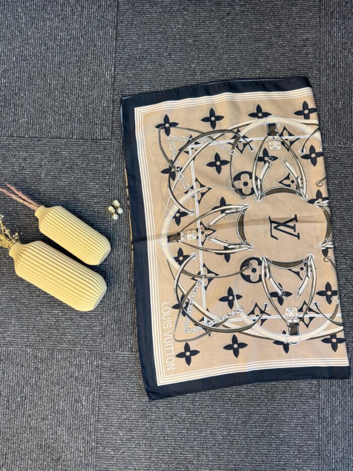Lv Kemer Desen Pamuk Soft Şal 31230 - Camel - Görsel 4