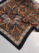 Etro Buta Desenli Pamuk Soft Şal - 377350 - Turuncu Siyah