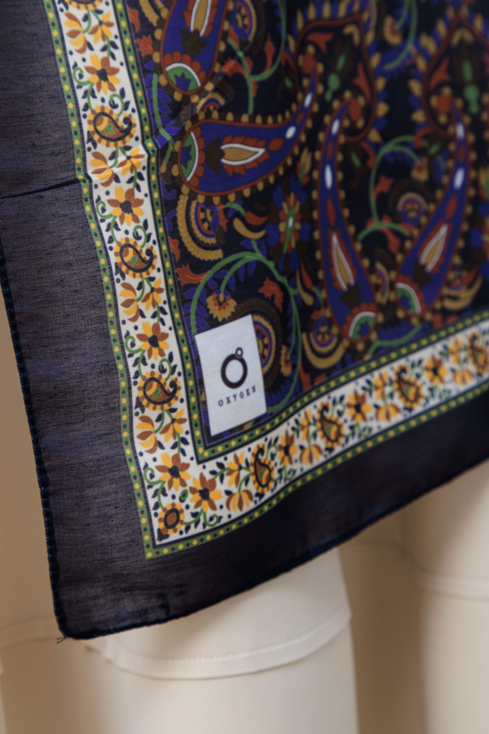 Etro Buta Desenli Pamuk Soft Şal - 377350 - Lacivert - Görsel 6