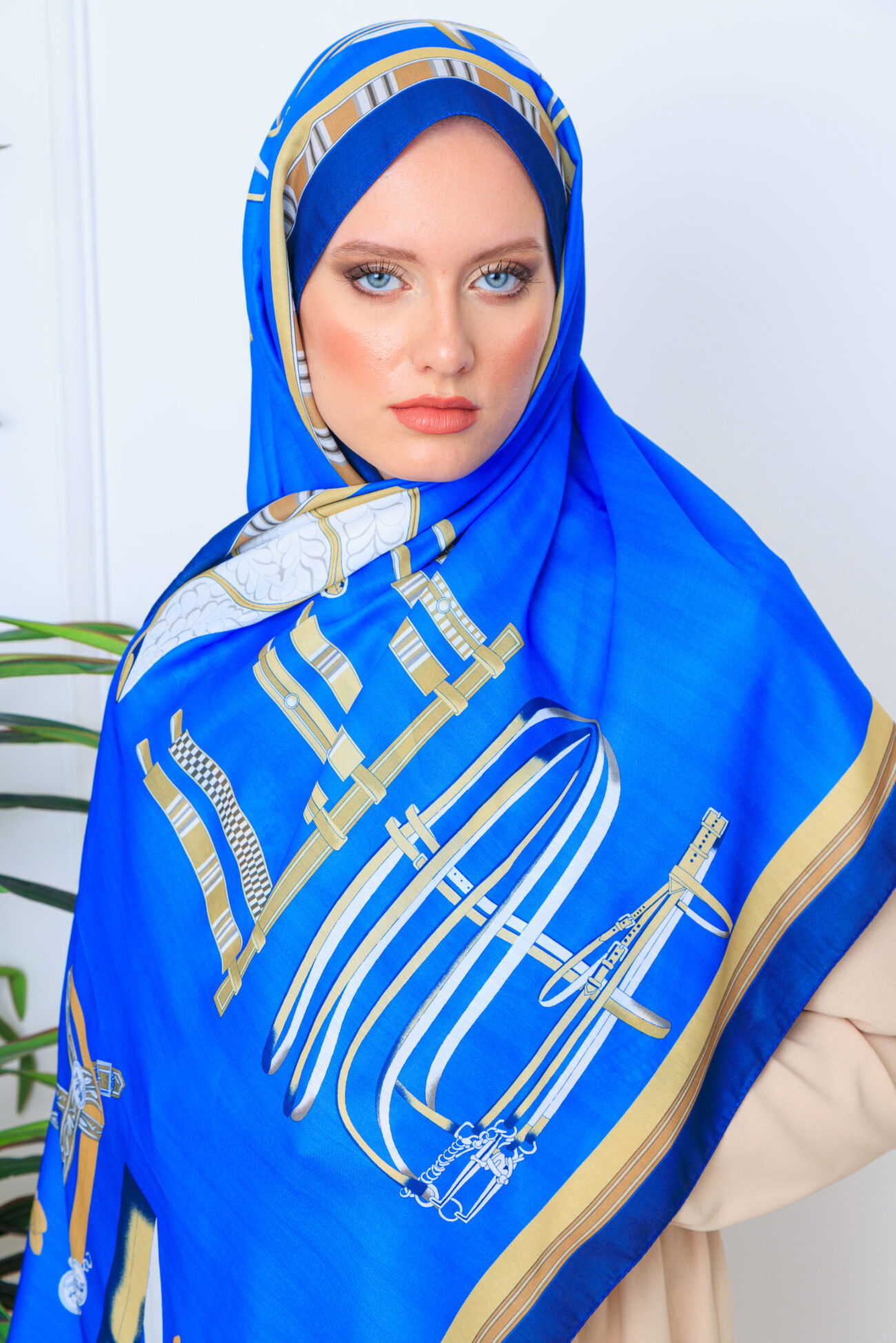 hermes pamuk soft şal - 32014 İndigo