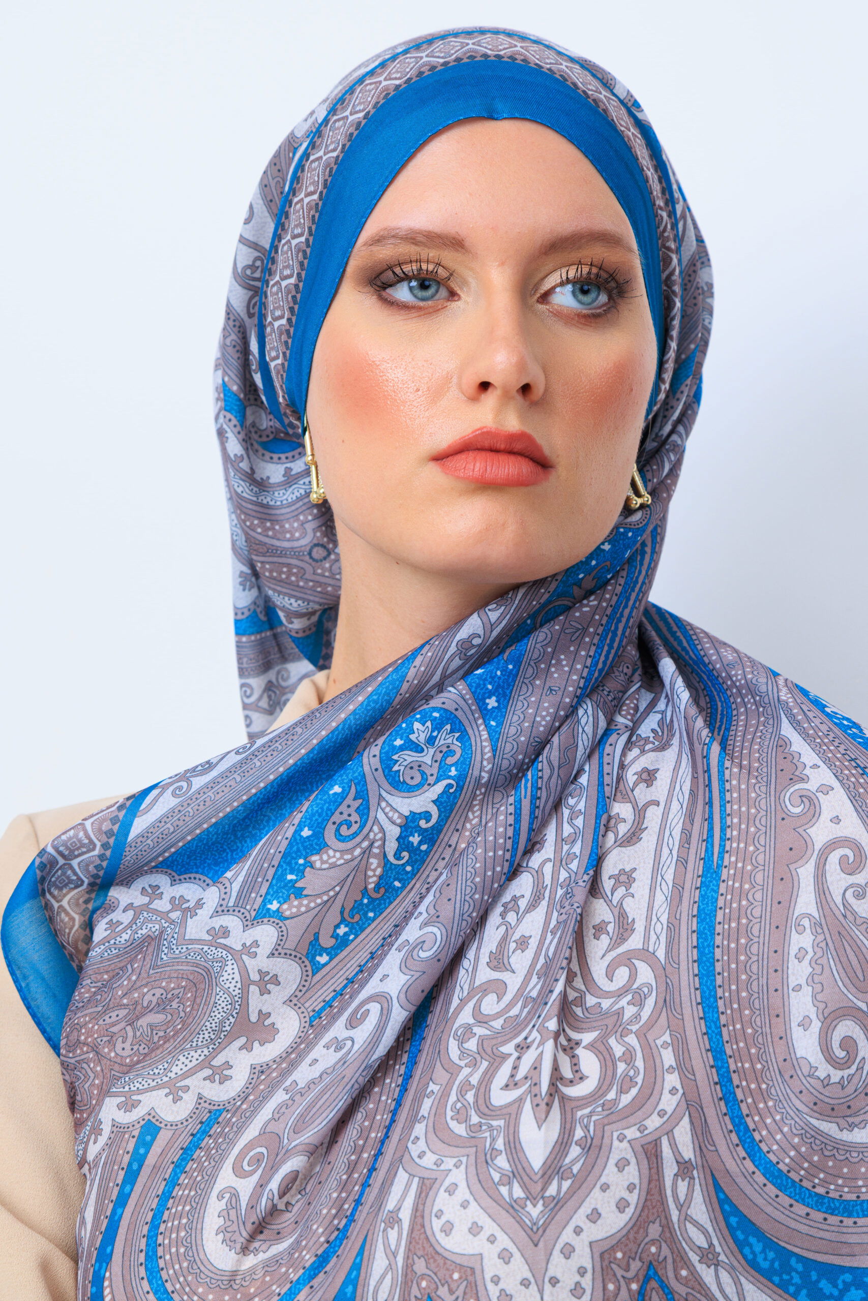 Yeni Etnik Pamuk Soft Şal 65301 - 65301  Turkuaz - Görsel 2