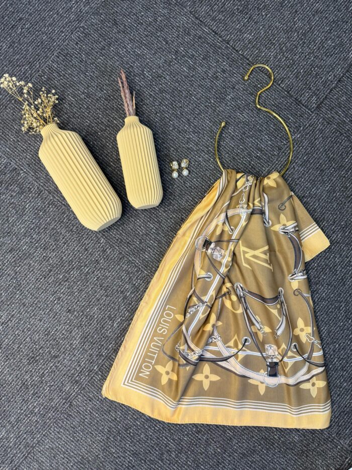Lv Kemer Desen Pamuk Soft Şal 31230 - vizon
